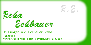 reka eckbauer business card